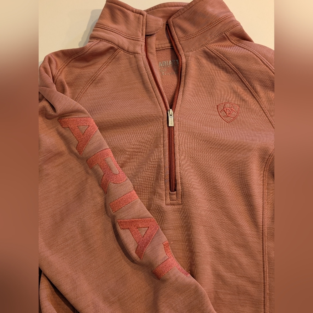 Ariat TEK Team 1/2 Zip Fleece Pink Sweatshirt